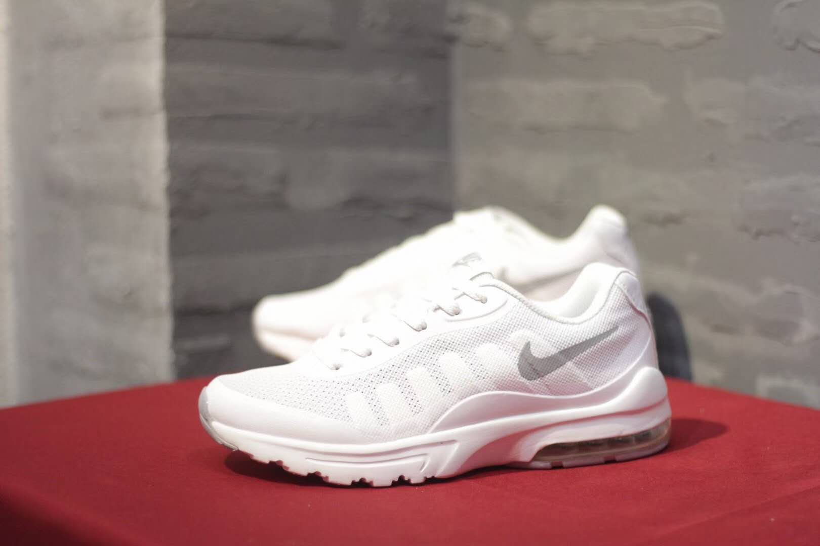 Nike Air Max Invigor Print 95 All White Shoes - Click Image to Close